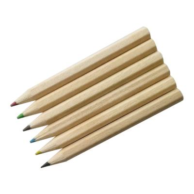 China Office Promotion 3.5 Inch 6 Color Natural Wooden Pencil In Kraft Box for sale