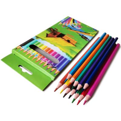 China Desktop Wholesale Plastic Lapices De Colores 12 Color Pencil Set for sale