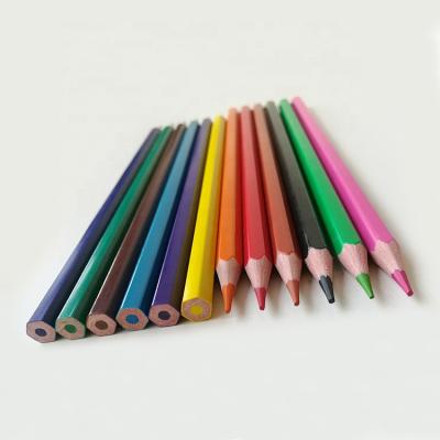 China Office Custom Logo Woodless 12pcs Lead Multi Color Drawing Pencil Set In Paper Box for sale