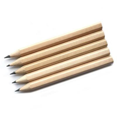 China Popular 3.5 Inch Desktop Mini Natural Color HB Wooden Pencil for sale