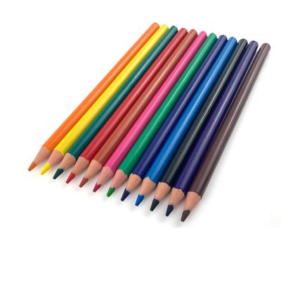 China Office 18 Years Manufacturer High Quality Wood Jumbo 12 PCS Color Free Pencil Sets for sale