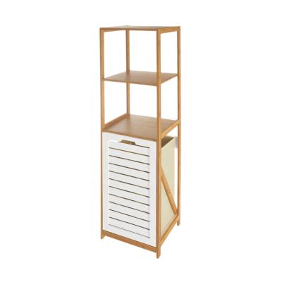 China Bathroom Adjustable Shelf Bamboo Toilet Storage Rack Floor Combination Corner Rack (Other) for sale