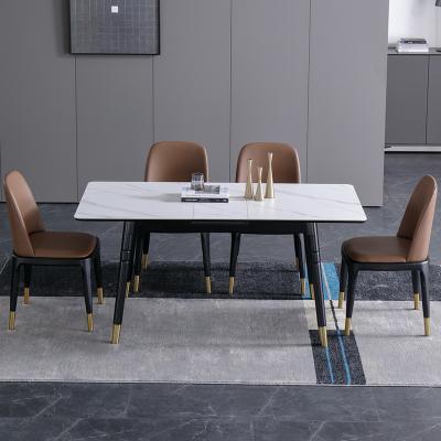 China Hot Selling Folding Dining Table Modern Luxury Extendable Dining Table Table Diner for sale