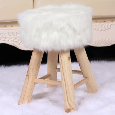 China Modern Nordic Simple Style Adjustable Plush Solid Wood Changing Shoe Stool (The Other) for sale