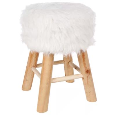 China Modern Nordic Simple Style Adjustable Plush Solid Wood Changing Shoe Stool (The Other) for sale