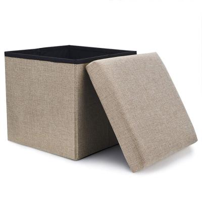 China Multifunctional Folding Changing Storage Collapsible Ottoman Foldable Shoe Storage Stools Storage Box Chair for sale