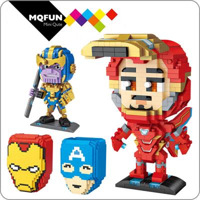 China Plastic Building Toy LOZ Diamond Blocks Super Hero Iron Robot Movie Character Building Blocks Model Educational Toys For Children Pen Holder for sale