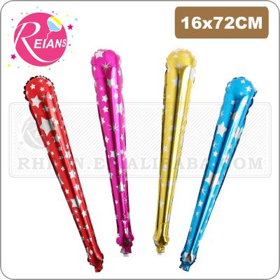 China Promotional Long Toy 72cm Band Stick Design Hand Flapper Balloons For Kids Concert Sports Gathering Cheer Stick Inflatable Balloon Baloon for sale