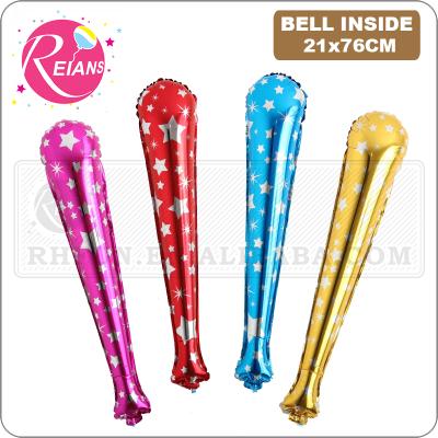 China Promotional Toy Bell Cheer Up Flapper Stick Balloon Concert Happy Birthday Balloon for Birthday Party Decoration Kids Inflatable Air Globos Play for sale