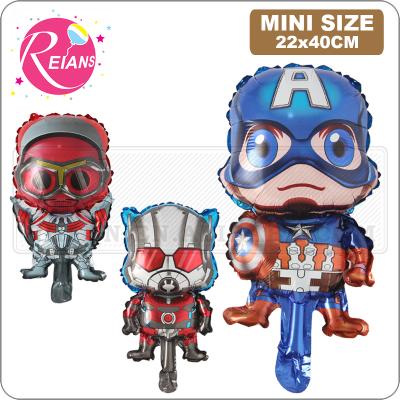 China Promotional Toy Mini Balloons Super Hero Captain Hero Falcon Ant Man Figures Foil Balloons Birthday Party Decoration Supplies Kids Toys Gifts for sale