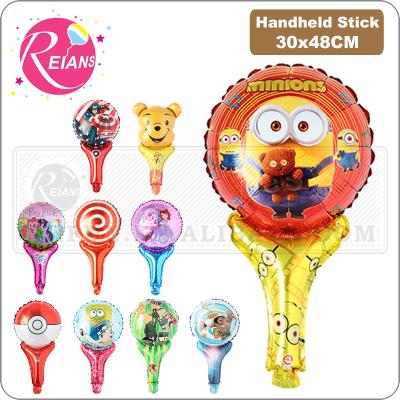 China Promotional Toy Handheld Stick Cartoon Unicorn Animal Aluminum Balloons Birthday Party Balloons Wedding Balloons Decoration Kids Toy for sale