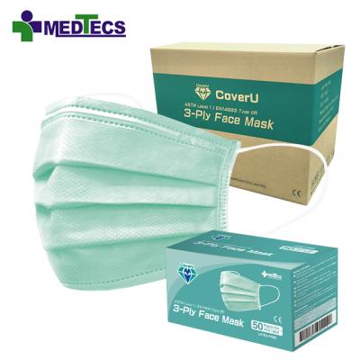 China Medical Blanket Adult Green Mask Breathable Mouth Face Wearing Covers for sale