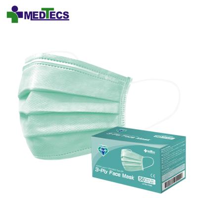 China Adult Green Surgical Dental Medical Dust Filter Custom Face Mask Mouth Cover for sale