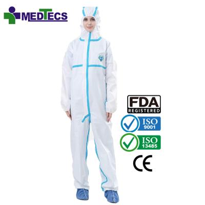 China Waterproof White Microporous No Disposable Coverall Production Line for sale