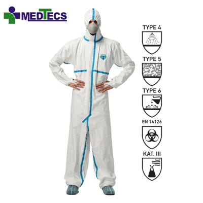 China OEM Available Waterproof Polypropylene White Antistatic Disposable Coverall for sale