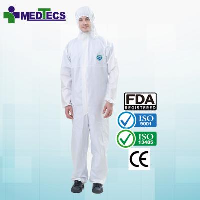 China Full Body Waterproof Coverall Disposable Hospital Coveralls for sale