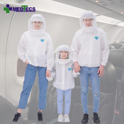 China Comfortable To Wear And Has Good Air Permeability Customized Ppekit Fog Disposable Hazmat-Suit Coverall Safety Hazmat Suit Prevent Air Pollution for sale