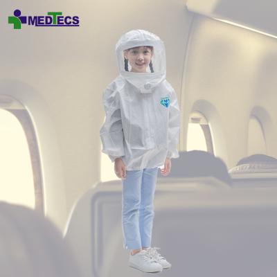 China Comfortable to wear and has Hazmat suits full face permeability good air-breathing valve-suit hazmat suit disposable mask anti-fog PET mask for sale