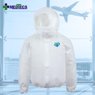 China Comfortable to wear and has permeability fly air maid hazmat displacement suit hazmat-suit fits full face flight for sale