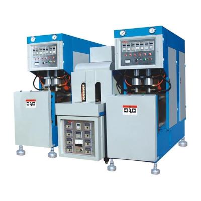 China Semi Automatic Bottle 2 Cavities PET Plastic Bottle Making Machine Blowing Price for sale