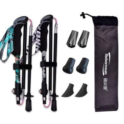 China Eva Robinson | War Wings | Hiking Poles For Sale Women Trekking Carbide Workout Nordico Folding Stick Foldable Walking Cane Ultralight for sale