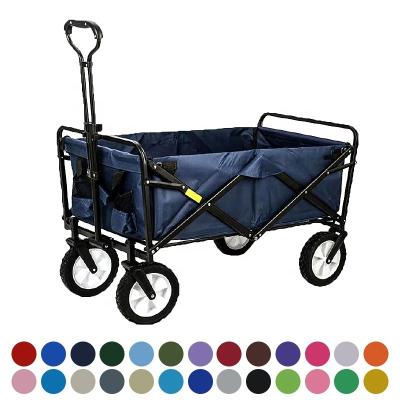 China Iron Motorhome Folding Portable Pull Cart Outdoor Beach Set Folding Cart Folding Camp Cart Universal Cart for sale