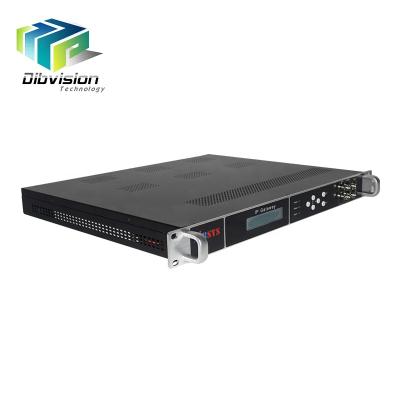 China DVB-S2 + DVB-T2 16 dvbs2 rf satellite channel mix tuner input to ip asi pass ird with qam catv modulator for sale