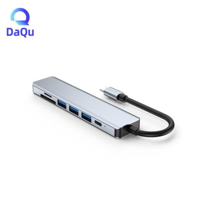 China Aluminum + Charging USB 3.0 USB 2.0 HD Ports TF SD Reader Laptop Phone Accessories Multi Function ABS Type-C Type-C Splitter 87W of HUB for sale