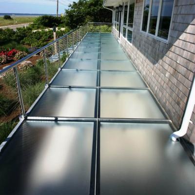 China Anti Slip Glass Flooring Price Modern Glass Laminate Mood For Glass Flooring Walk for sale