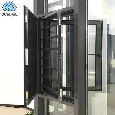 China Folding one-piece screen window with insulated broken bridge and extremely narrow screen window for sale