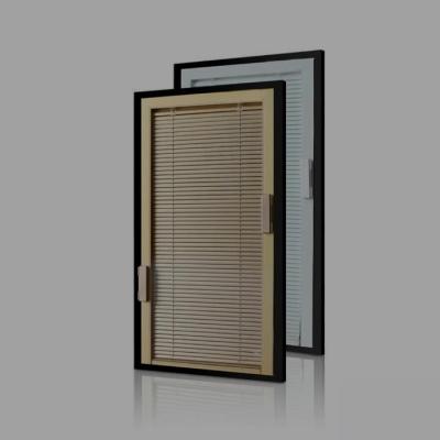 China Contemporary heat-insulating sun-shading insulated windows and doors with integrated built-in shutters for sale