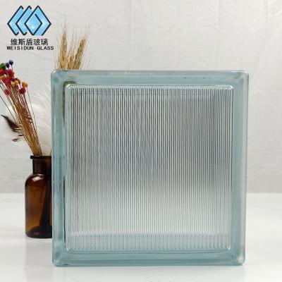 China Traditional Architectural Decorative Texture Hollow Square Single Glass Brick for sale