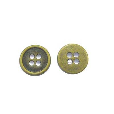 China Wholesales Reliable High Quality Alloy Rim Designer Four Hole Custom Sewing 4 Holes Shirt Button For Clothing for sale