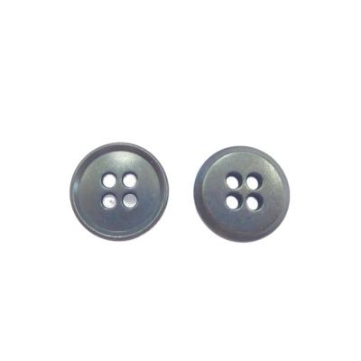 China Viable High Quality Zinc Alloy Round Coat Shirt Button Custom 4 Sewing Holes Buttons For Clothing for sale