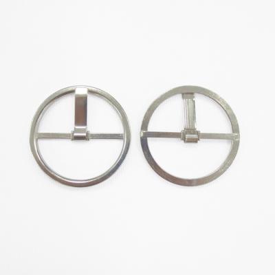 China Custom Made Nickel Free Zinc Alloy Center Bar Round Circle Pin Belt Buckle for sale