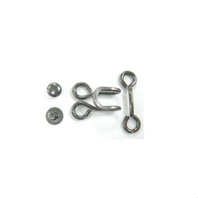 China New Fashion Nickel Free Brass Trouser Hook And Eye With Rivets for sale