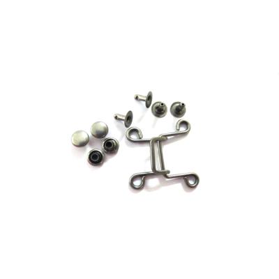 China JHE-156 nickel free wholesale hook and eye fastener with rivets for sale