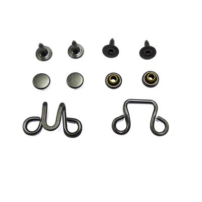 China Hook & Eye Nickel Free Buckle Closure Rivet Button Fastener Garment Panties Pant Hook Loop For Coat for sale