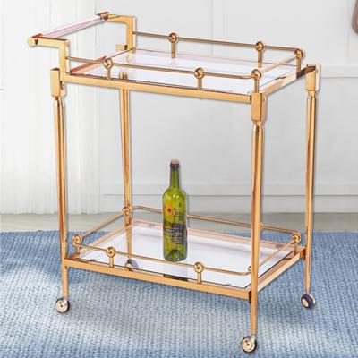 China Customized Modern Drinks Trolley Kitchen Serving Cart With Wheels for sale