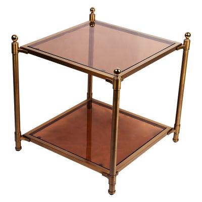 China Customized square design of coffee side table/glass tea table/glass coffee table for sale