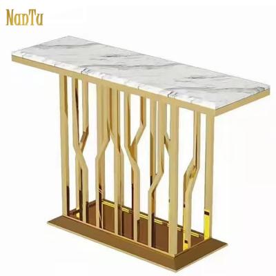 China Villa Living Room Hallway Table Modern Minimalist Marble Console Tables for sale