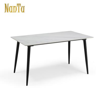 China OEM Restaurant Hotel Dinner Table Dining Table Simple Iron Dining Table Long for sale