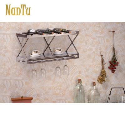 China Sustainable Custom Single High End Wine Bottle Bar Wine Display Rack For Hotel for sale