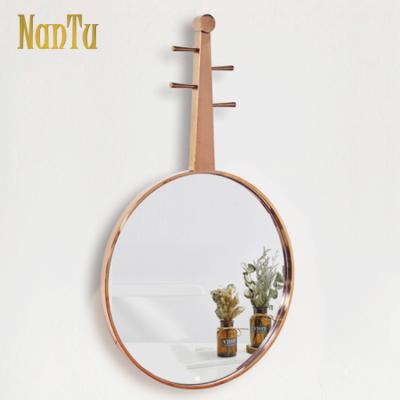 China Minimalist Big Size Gold Living Art Room Decorative Wall Mirrors for sale