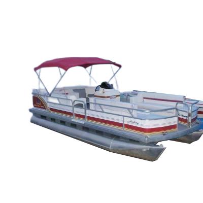 China Interesting luxury boats made in china 26 ft electric pontoon fishing boat for sale for sale