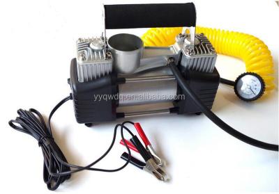 China Hiqh quality dual cylinder 12v dc camel tire pump air compressor for car 24*10*15cm for sale