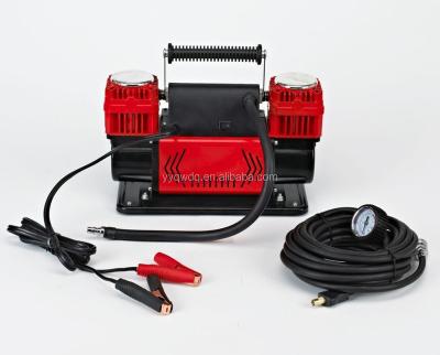 China Heavy duty vehicles 60mm dual cylinder air compreesor 12v/24v tire inflator for sale