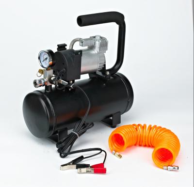 China 150PSI Double Cylinder 12v Air Compressor Tire Inflator Compressor With 6L Tank 44X18X40cm for sale