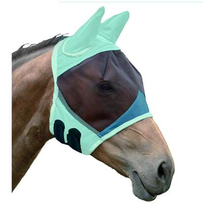 China Protect Other Horse Products UV Protection Breathable Mesh Racing Comfort Horse Fly Thin Face Mask With Ear Holes for sale