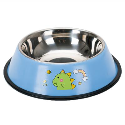 China Antidumping Durable Large Capacity Stainless Steel Bowl Dog Food Bowl Water Bowl Pet Supplies Bite-Resistant for sale